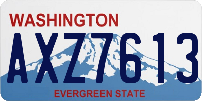 WA license plate AXZ7613