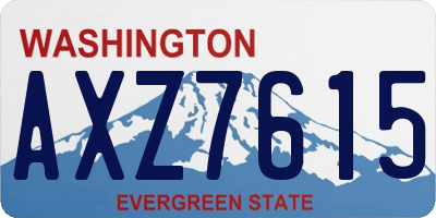 WA license plate AXZ7615