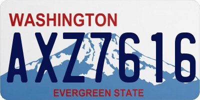 WA license plate AXZ7616