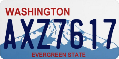 WA license plate AXZ7617