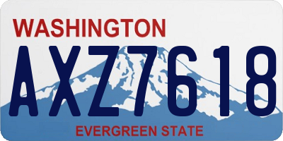 WA license plate AXZ7618