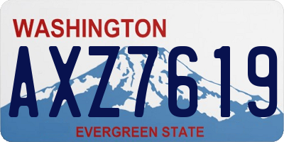 WA license plate AXZ7619