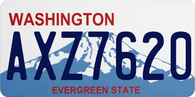 WA license plate AXZ7620