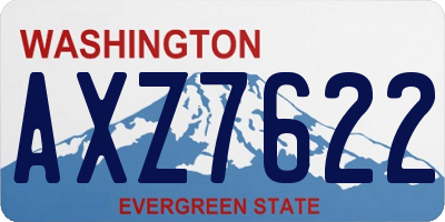 WA license plate AXZ7622