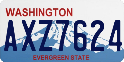WA license plate AXZ7624