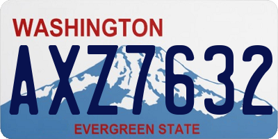 WA license plate AXZ7632