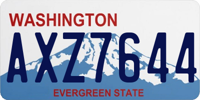 WA license plate AXZ7644