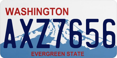 WA license plate AXZ7656