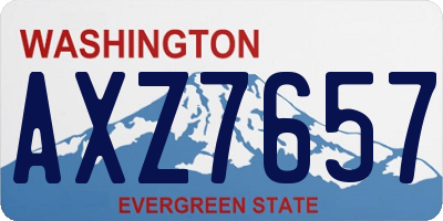 WA license plate AXZ7657