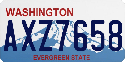 WA license plate AXZ7658