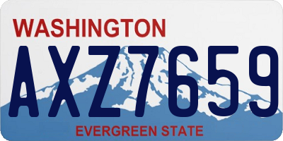 WA license plate AXZ7659