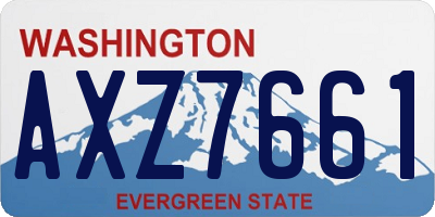 WA license plate AXZ7661