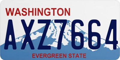 WA license plate AXZ7664