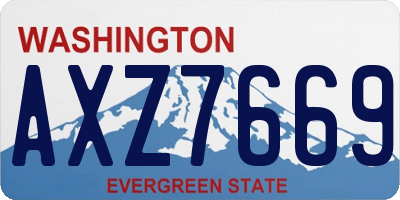 WA license plate AXZ7669