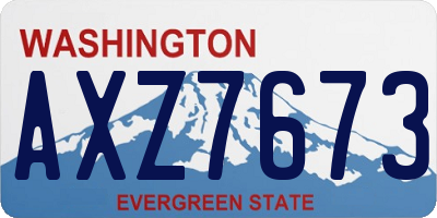 WA license plate AXZ7673