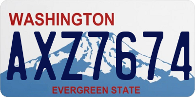 WA license plate AXZ7674