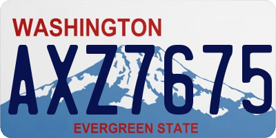 WA license plate AXZ7675