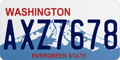 WA license plate AXZ7678