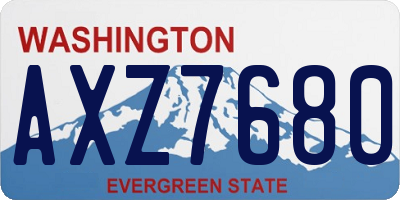 WA license plate AXZ7680