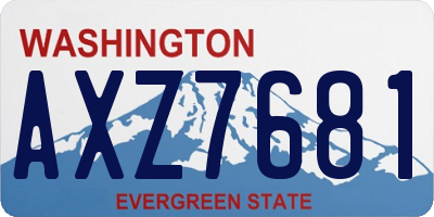 WA license plate AXZ7681