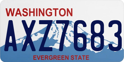 WA license plate AXZ7683