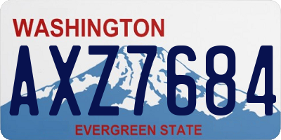 WA license plate AXZ7684