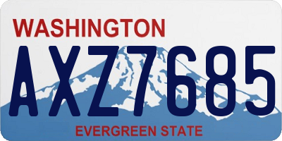 WA license plate AXZ7685