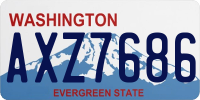 WA license plate AXZ7686