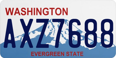 WA license plate AXZ7688