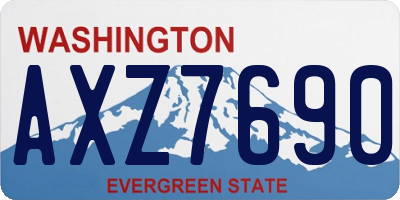 WA license plate AXZ7690