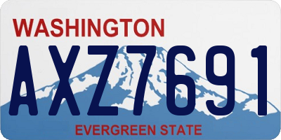 WA license plate AXZ7691