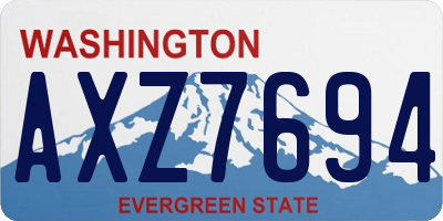 WA license plate AXZ7694