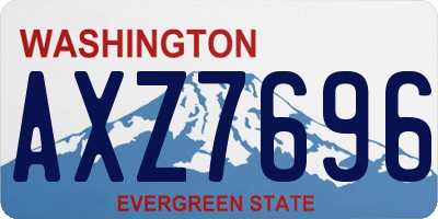 WA license plate AXZ7696