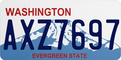WA license plate AXZ7697