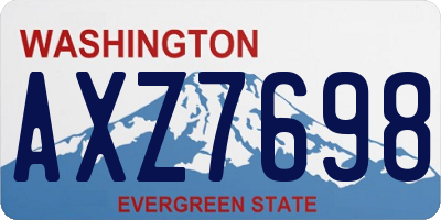 WA license plate AXZ7698