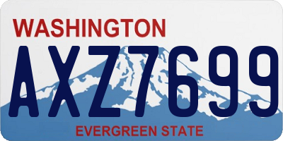 WA license plate AXZ7699