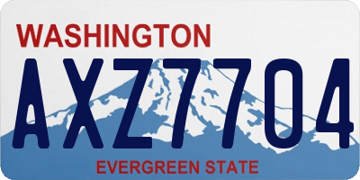 WA license plate AXZ7704