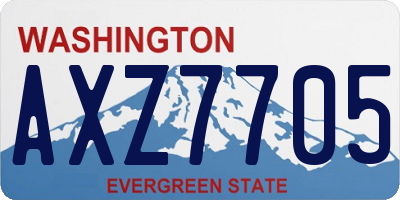 WA license plate AXZ7705