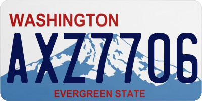 WA license plate AXZ7706