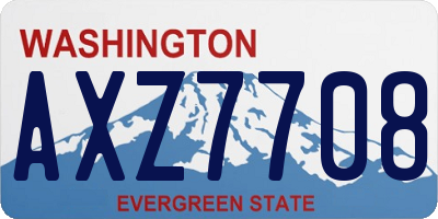 WA license plate AXZ7708