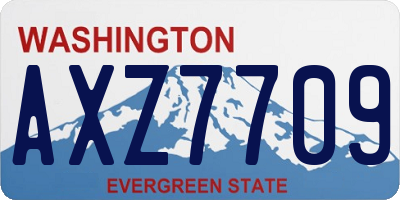 WA license plate AXZ7709