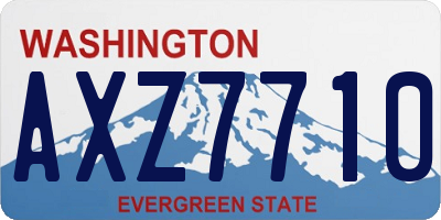 WA license plate AXZ7710