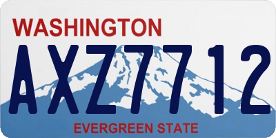 WA license plate AXZ7712
