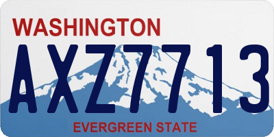 WA license plate AXZ7713
