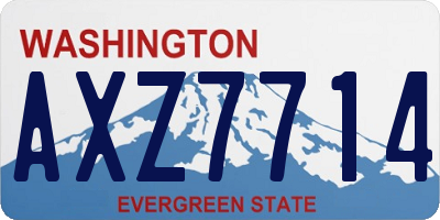 WA license plate AXZ7714