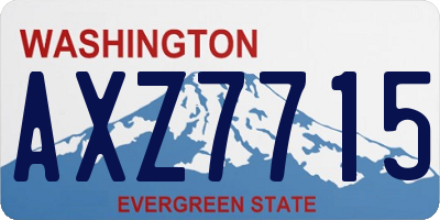 WA license plate AXZ7715