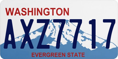 WA license plate AXZ7717