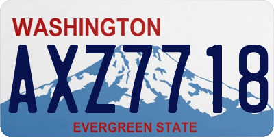 WA license plate AXZ7718