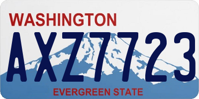 WA license plate AXZ7723