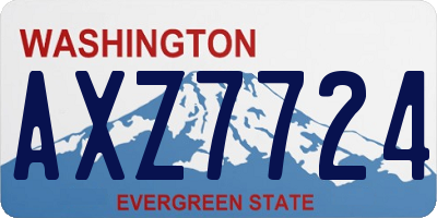 WA license plate AXZ7724